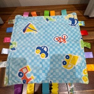 Taggies baby lovey blanket transportationn trucks cars